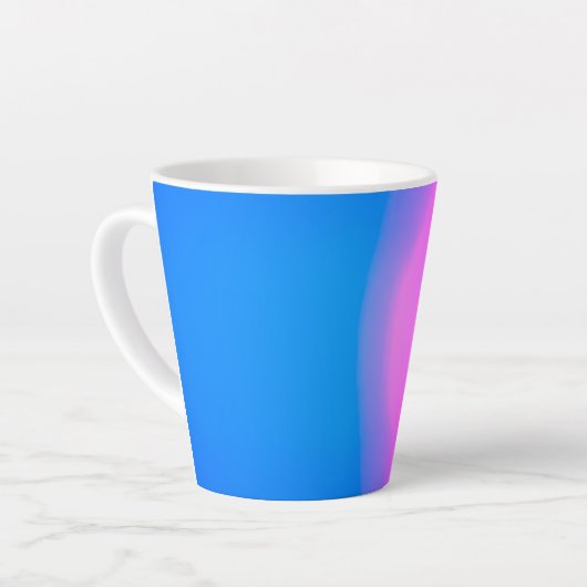 Roze en Blauwe Verlopen Abstracte Latte Mok (Linkerhoek)