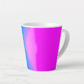 Roze en Blauwe Verlopen Abstracte Latte Mok (Rechterhoek)