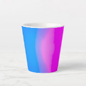 Roze en Blauwe Verlopen Abstracte Latte Mok (Voorkant)