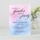 Roze en blauwe virtuele sekse onthullen kaart (Staand voorkant)