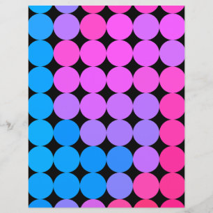 Roze en Blauwe Vlekken met Zwart Document Blad