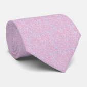 Roze en blauwe vlekkerij stropdas (Opgerold)