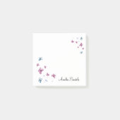  Roze en Blauwe vlinder Gepersonaliseerd Post-it® Notes (Voorkant)
