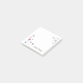  Roze en Blauwe vlinder Gepersonaliseerd Post-it® Notes (Schuin)