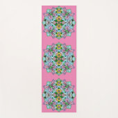 Roze en Blauwe Vlinder Mandala Patterned Yogamat (Voorkant)