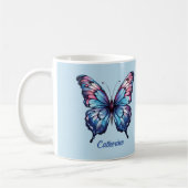 Roze en Blauwe Vlinder Mok (Links)