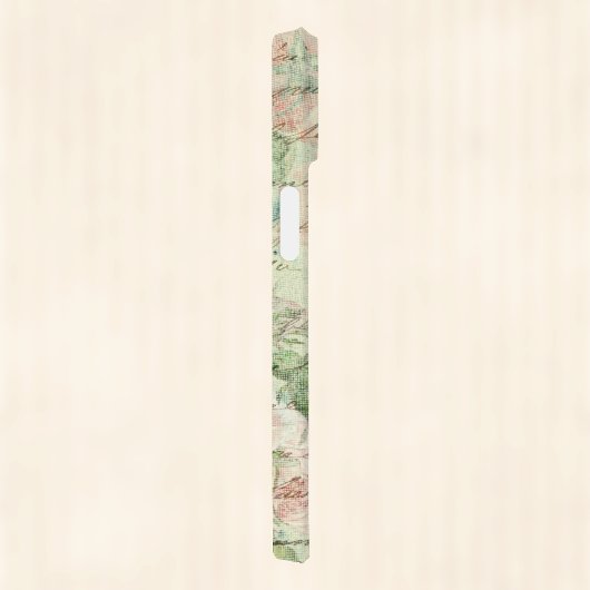 Roze en Blauwe Vlinders en Rozen met Monogram Case-Mate iPhone Case