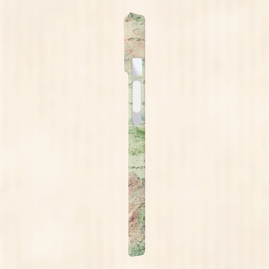 Roze en Blauwe Vlinders en Rozen met Monogram Case-Mate iPhone Case