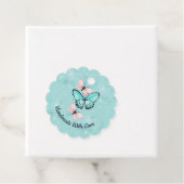 Roze en blauwe vlinders, Handgemaakt met liefde Bedankjes Labels (In situ)