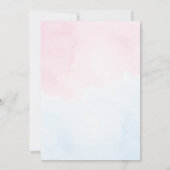 Roze en Blauwe Vlinders Quinceañera Uitnodiging (Achterkant)