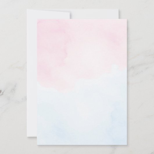 Roze en Blauwe Vlinders Quinceañera Uitnodiging (Achterkant)