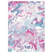 Roze en blauwe vloeibare acrylvezels klembord (Achterkant)