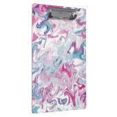 Roze en blauwe vloeibare acrylvezels klembord (Rechts)