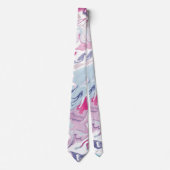 Roze en blauwe vloeibare acrylvezels stropdas (Voorkant)