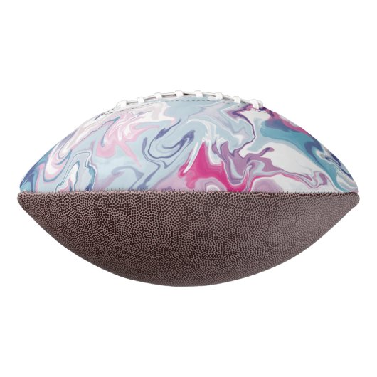 Roze en blauwe vloeibare acrylwegwerpkussen american football (Gedraaid 90)