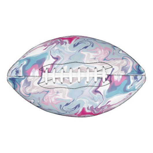 Roze en blauwe vloeibare acrylwegwerpkussen american football (Voorkant)
