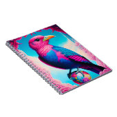 Roze en blauwe vogel notitieboek (Rechterzijde)