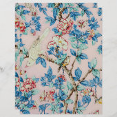 Roze en blauwe vogels origamipapier (Voorkant / Achterkant)