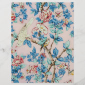 Roze en blauwe vogels origamipapier (Achterkant)