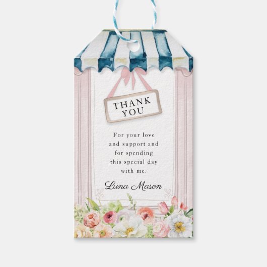 Roze en blauwe Vrijgezellenfeesten Labels Cadeaulabel (Voorkant)