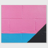 Roze en blauwe wand cadeaupapier (Vlak)