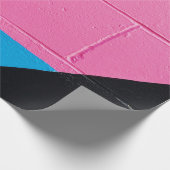Roze en blauwe wand cadeaupapier (Hoek)