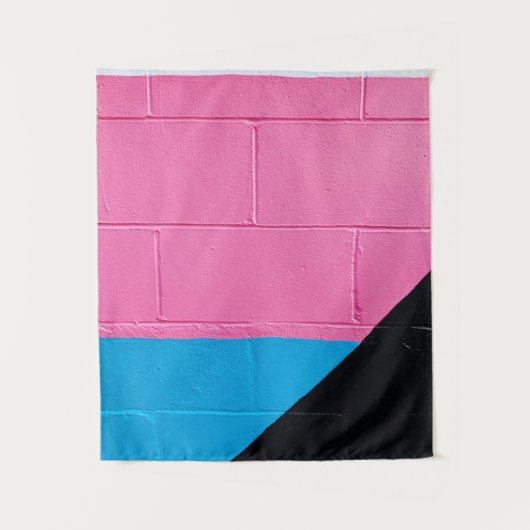 Roze en blauwe wand wandkleed (Voorkant)