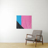 Roze en blauwe wand wandkleed (In Situ (horizontaal))