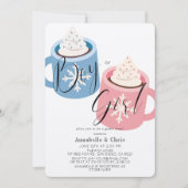 Roze en blauwe warme chocolade Mokken Kaart (Voorkant)