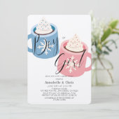 Roze en blauwe warme chocolade Mokken Kaart (Staand voorkant)