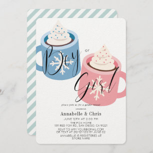 Roze en blauwe warme chocolade Mokken Kaart