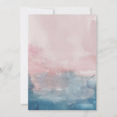 Roze en Blauwe waterverf 25-jarig bestaan Kaart (Achterkant)