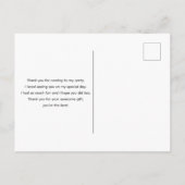 Roze en blauwe Waterverf bloemen Hartelijk dank Briefkaart (Achterkant)