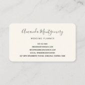 Roze en blauwe Waterverf bloemen Visitekaartje (Achterkant)