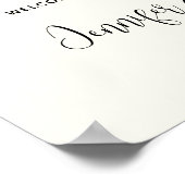 Roze en blauwe Waterverf bloemen Woensdag Welkom Poster (Hoek)