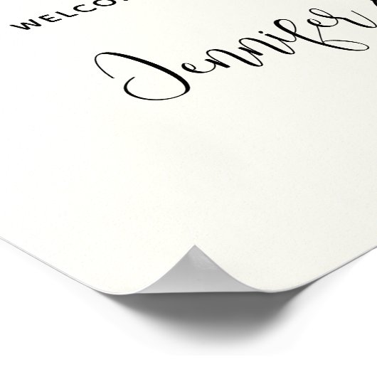 Roze en blauwe Waterverf bloemen Woensdag Welkom Poster (Hoek)