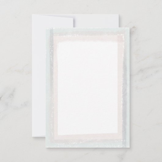 Roze en blauwe Waterverf bruiloft RSVP Kaartje (Achterkant)