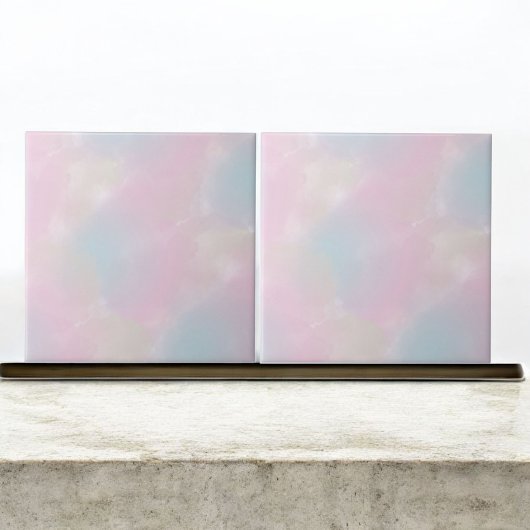 Roze en Blauwe Waterverf Elegant Abstract accent Tegeltje