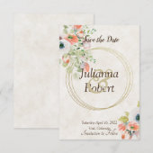 Roze en blauwe waterverf florale suspensie kaart (Voorkant / Achterkant)