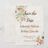 Roze en blauwe waterverf florale suspensie kaart (Voorkant / Achterkant)