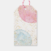 Roze en blauwe Waterverf Genderpartij Cadeaulabel (Achterkant)