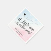 Roze en blauwe Waterverf Geslacht onthullen Baby s Servet (Hoek)