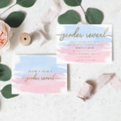Roze en blauwe Waterverf Gold Gender onthullen Uit Kaart