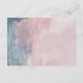 Roze en Blauwe waterverf Informatiekaartje (Achterkant)