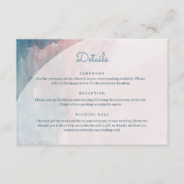 Roze en Blauwe waterverf Informatiekaartje