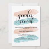 Roze en blauwe Waterverf | Seksfeest Kaart (Voorkant)