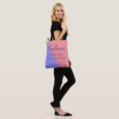 Roze en Blauwe Wereld beste Homeschool Mam Tote Bag (Op model)