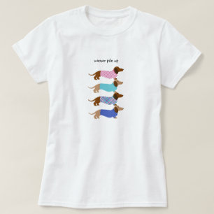 Roze en blauwe wijtingrok t-shirt