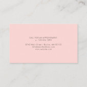 Roze en blauwe wilde bloemen visitekaartje (Achterkant)