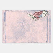 Roze en blauwe witte konijn Alice in Wonderland Inpakpapier Vel (Voorkant 2)
